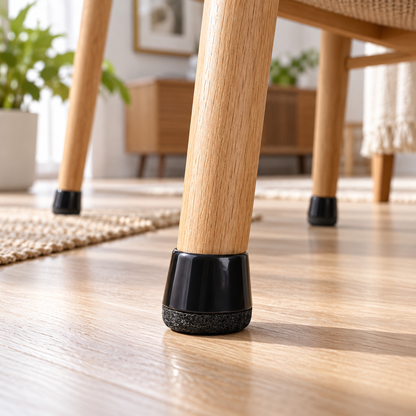 Black Chair Leg Floor Protector