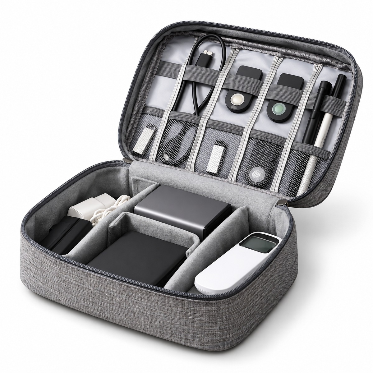 Black Portable Cable Organizer Bag