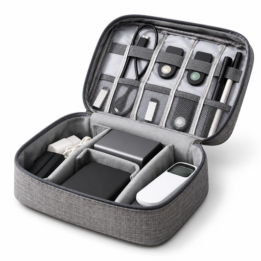 Black Portable Cable Organizer Bag