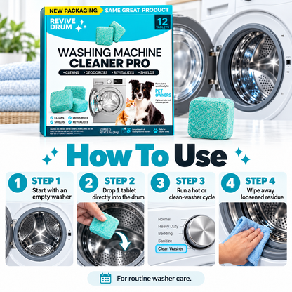 Washing Machine Cleaner Tablets – Easy Monthly Washer Care