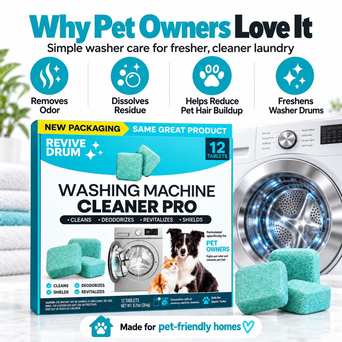 Washing Machine Cleaner Tablets – Easy Monthly Washer Care