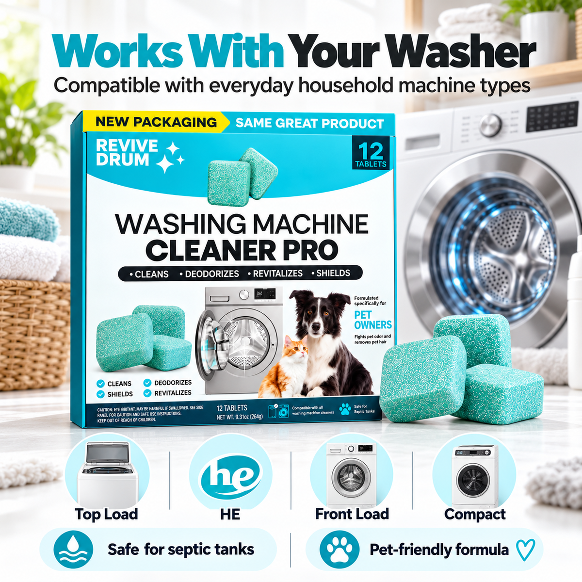 Washing Machine Cleaner Tablets – Easy Monthly Washer Care
